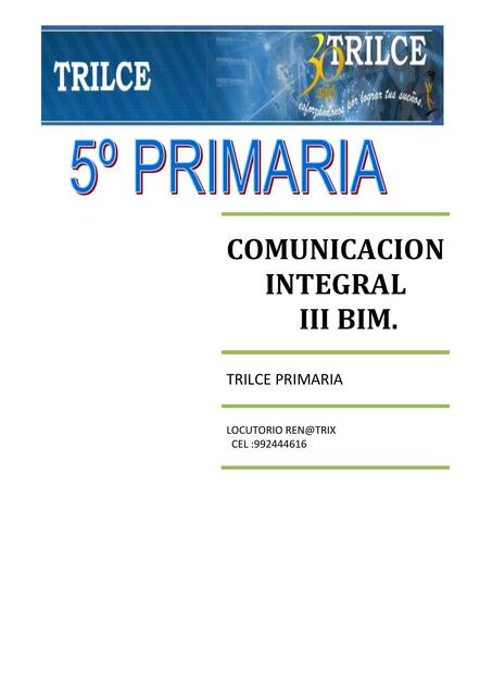 COMUN INTEG III BIM