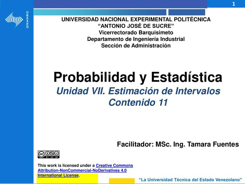 Estimación de intervalos 