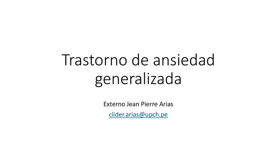 Trastornos de ansiedad