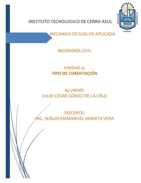 Clasificacion cimentaciones