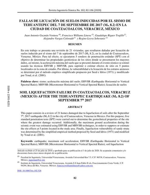Fallas de licuación de suelos inducidas por el sismo de Tehuatepec 