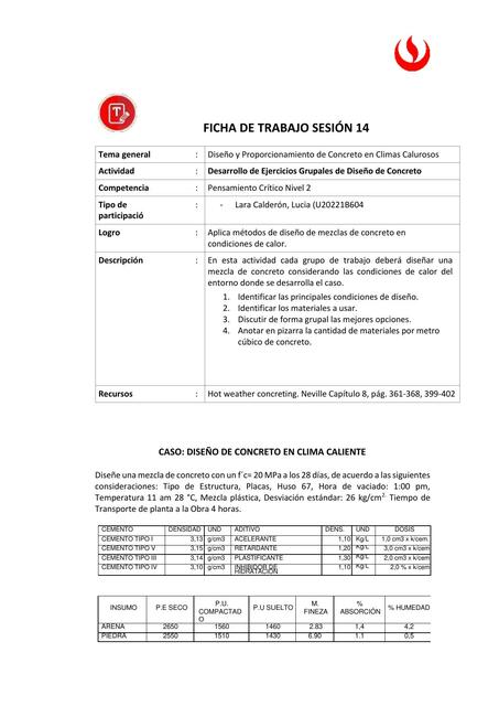 CS4D Grupo03 Diseño y Proporcionamiento de Concret