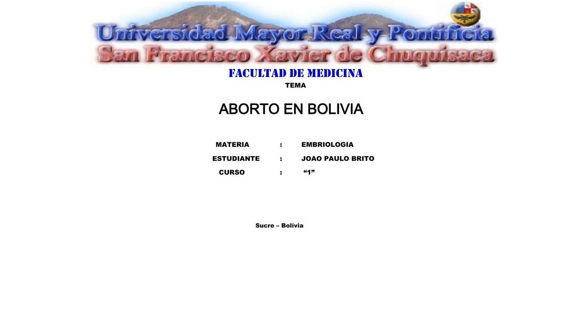 aborto en bolivia wold