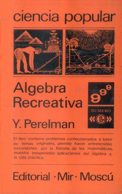 Álgebra Recreativa Y Perelman MIR Ciencia Popular