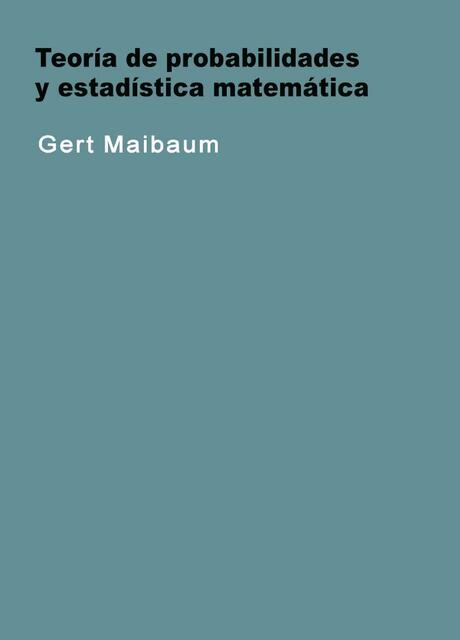 Teoria de Probabilidade y Estadística Matemática V