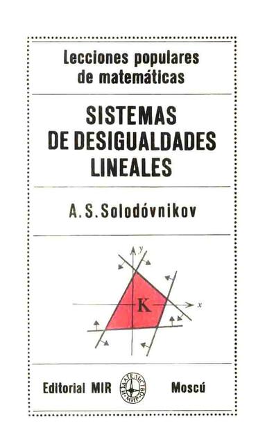 Sistemas de Desigualdades Lineales A S Solodóvniko