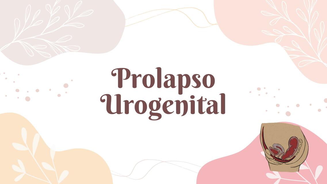 Prolapso urogenital