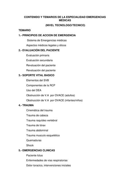 E temario emergencias licenciaturaytecnológico