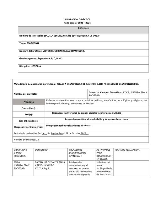 PLANEACIÓN DIDÁCTICA vic1 1