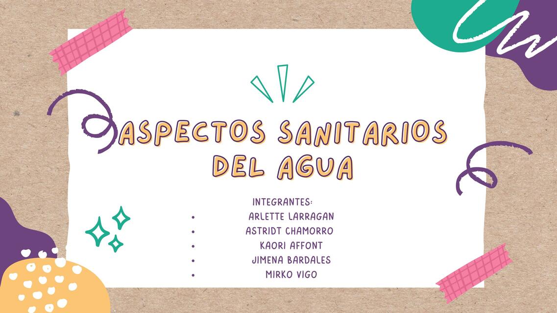 ASPECTOS SANITARIOS DEL AGUA