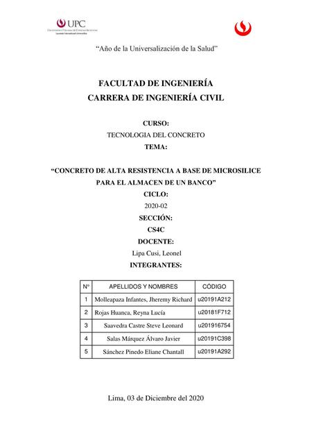 TRABAJO FINAL TECNOLOGIA DEL CONCRETO CS4C GRUPO 0