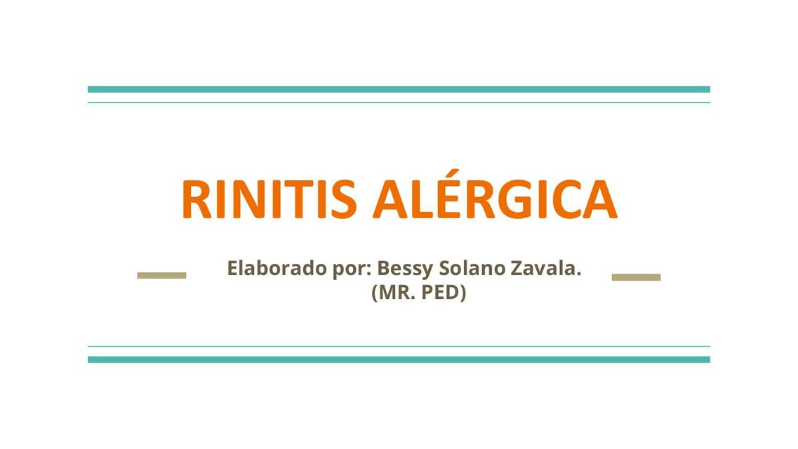 RINITIS ALERGICA 1