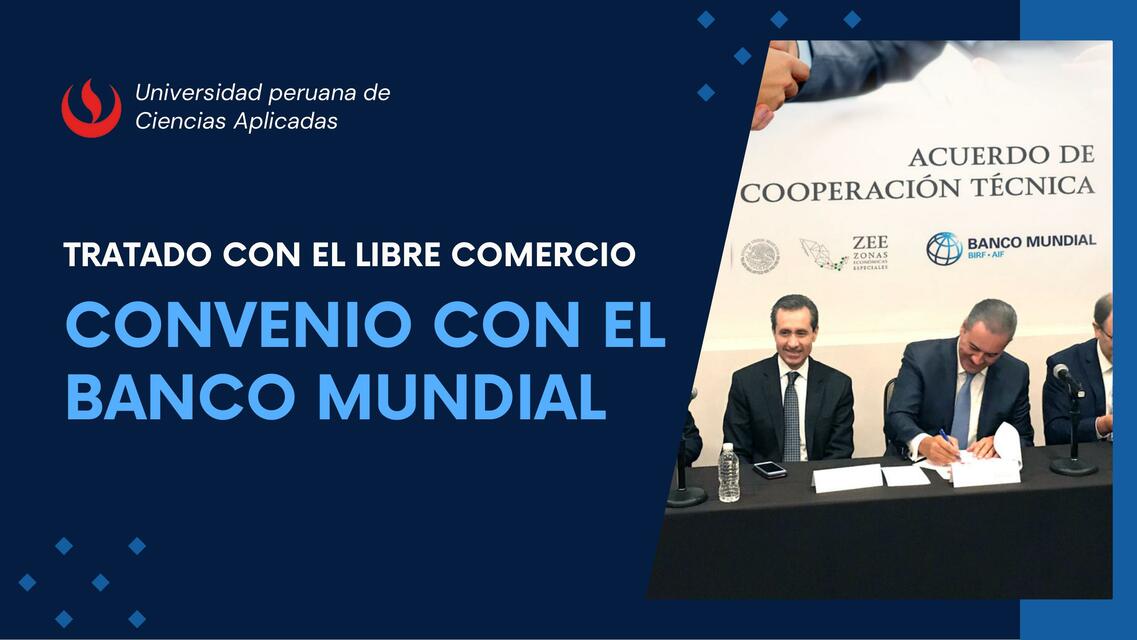 CONVENIO CON EL BANCO MUNDIAL