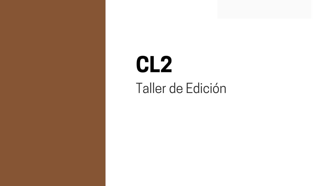 CL2 Taller de Edición