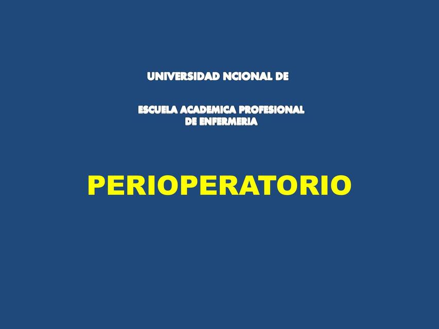 PERIOPERATORIO