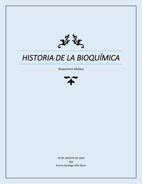 Historia de la Bioquímica