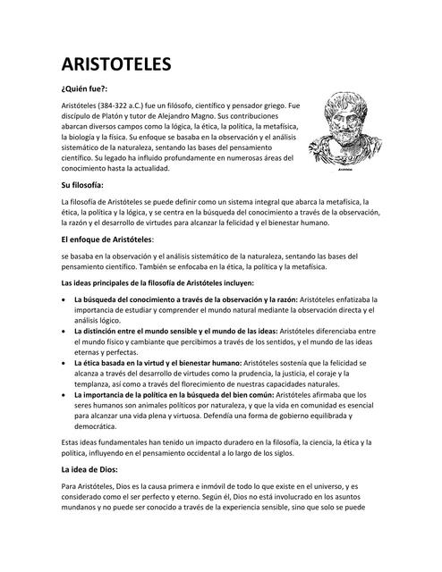 Aristoteles resumen