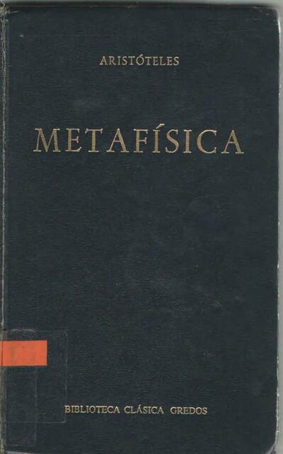 Aristoteles Metafisica 