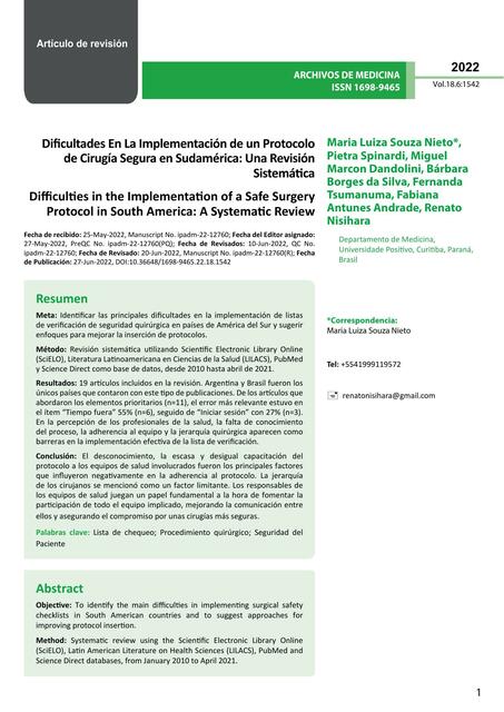 Dialnet DificultadesEnLaImplementacionDeUnProtocol