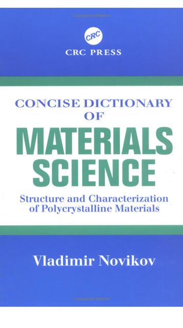 Dictionary of Materials Science