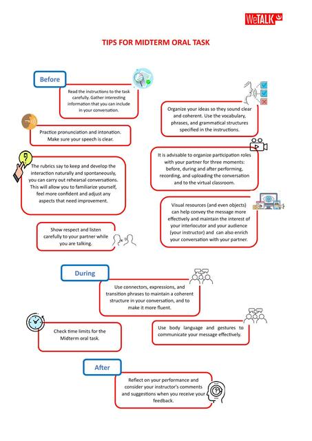 Tips for Midterm Oral Task E3 E5