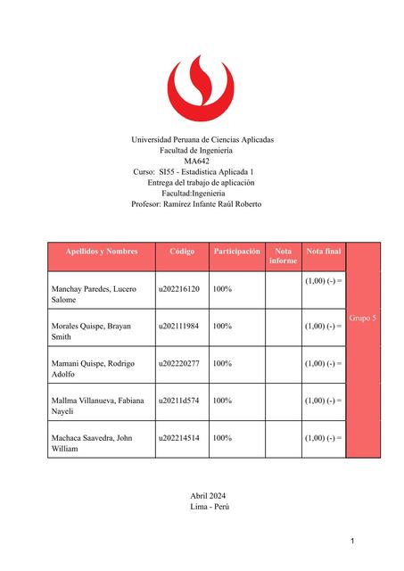 MA642 Trabajo SI55 Grupo5