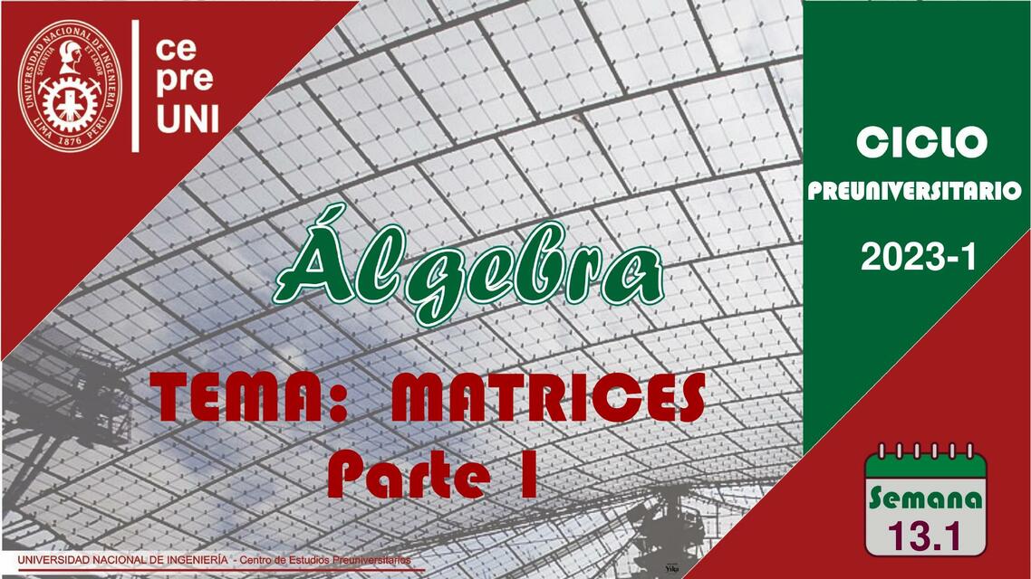 Algebra clase 13 1 Matrices