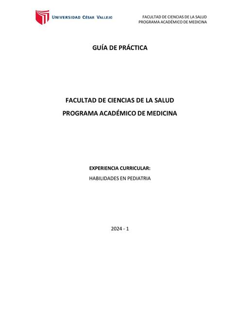 GUÍA PRÁCTICA DE HABILIDADES EN PEDIATRÍA