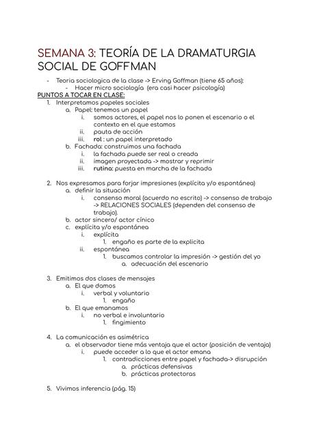 Teoria de la dramaturgia social de Goffman