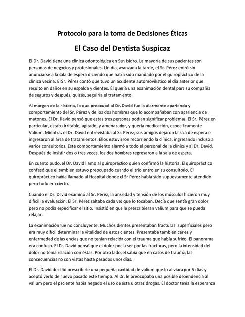 El Caso del Dentista Suspicaz131