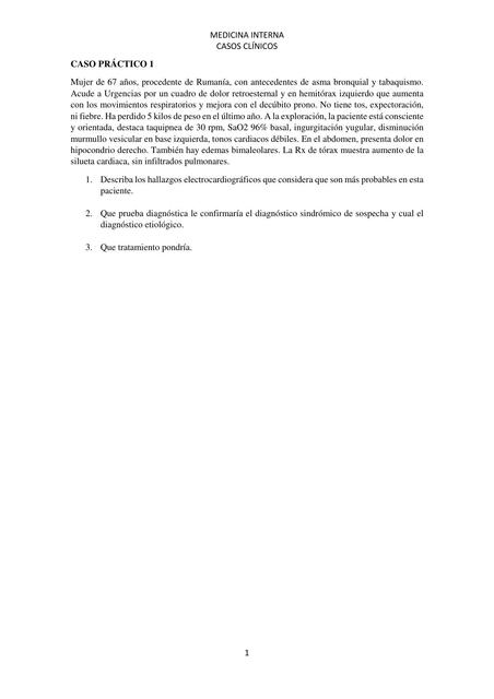 Flashcards de MEDICINA INTERNA CASOS CLINICOS | Por henriquemi | uDocz