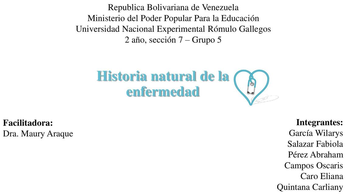 HISTORIA NATURAL DE LA ENFERMEDAD