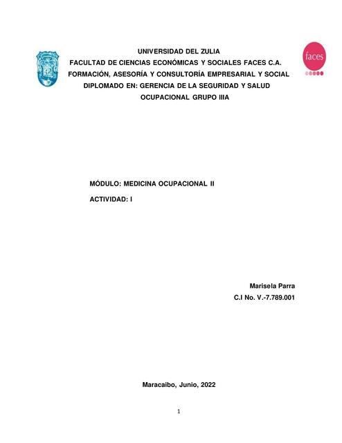 MODULO III MEDICINA OCUPACIONAL II