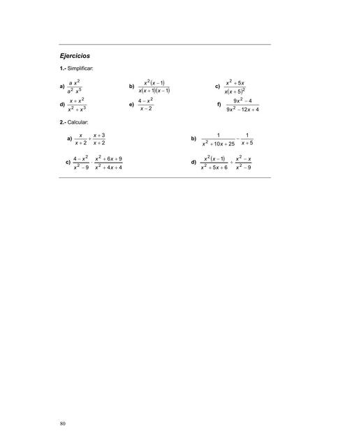 ejercicios de polinomios
