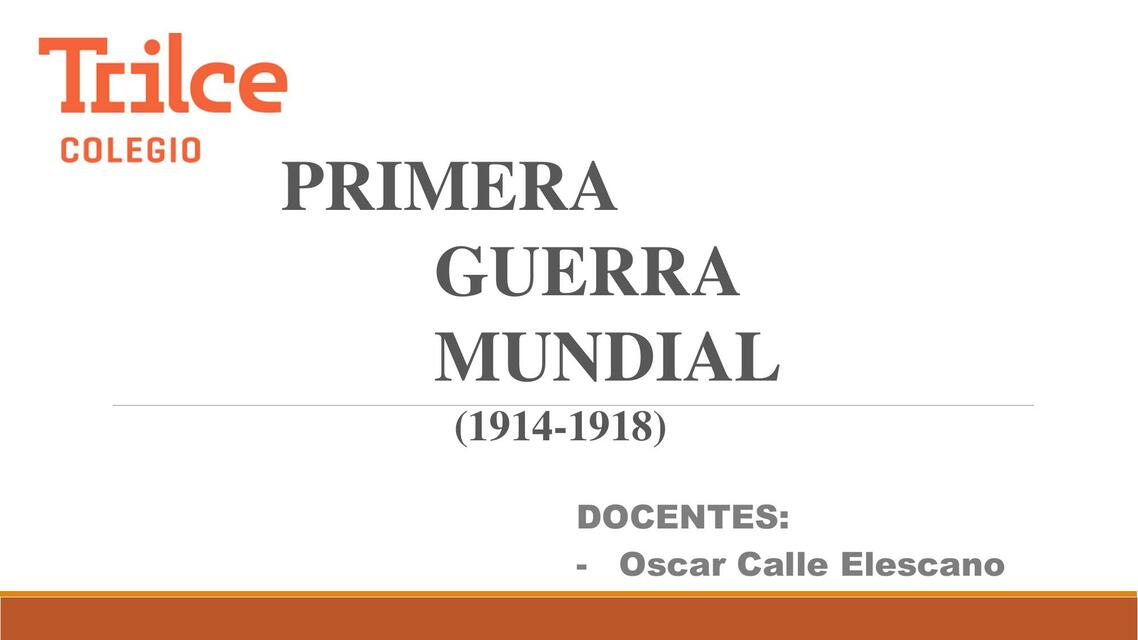 Primera guerra mundial