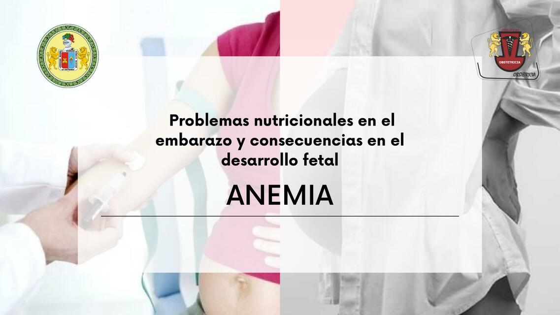 ANEMIA EN GESTANTES NUTRICION