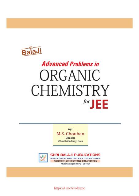 Advanced Problems in Organic Chemistry for JEE wit