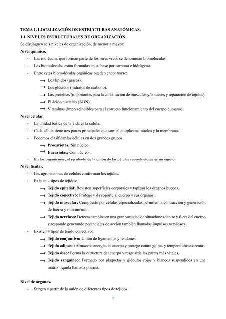 TEMA 1 Localización de estructuras anatómicas