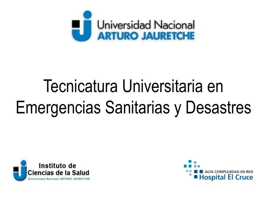 Tecnicatura universitaria en emergencias sanitarias y desastres 