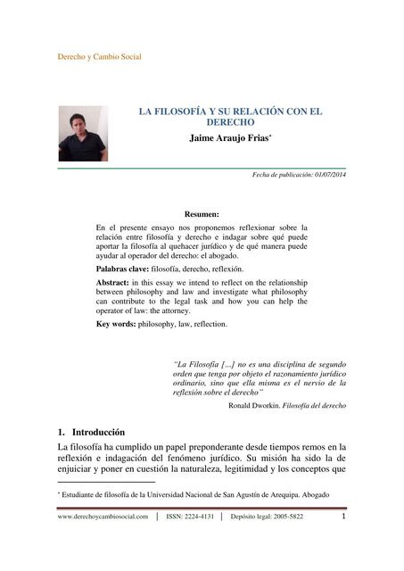 7 La filosofía y su relación con el derecho Artícu