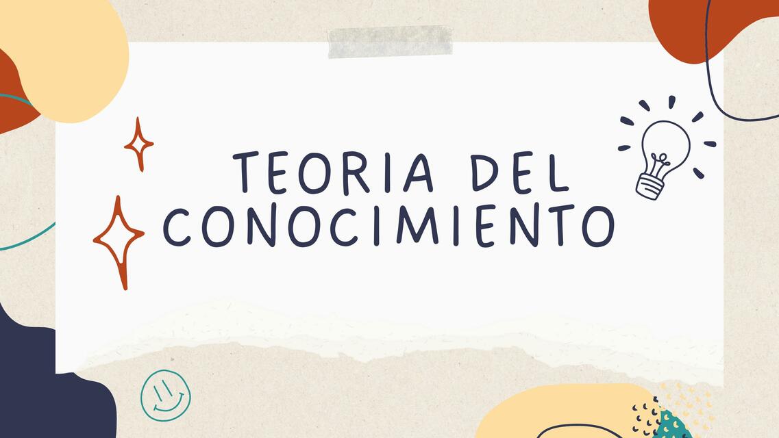 Teoría del conocimiento 