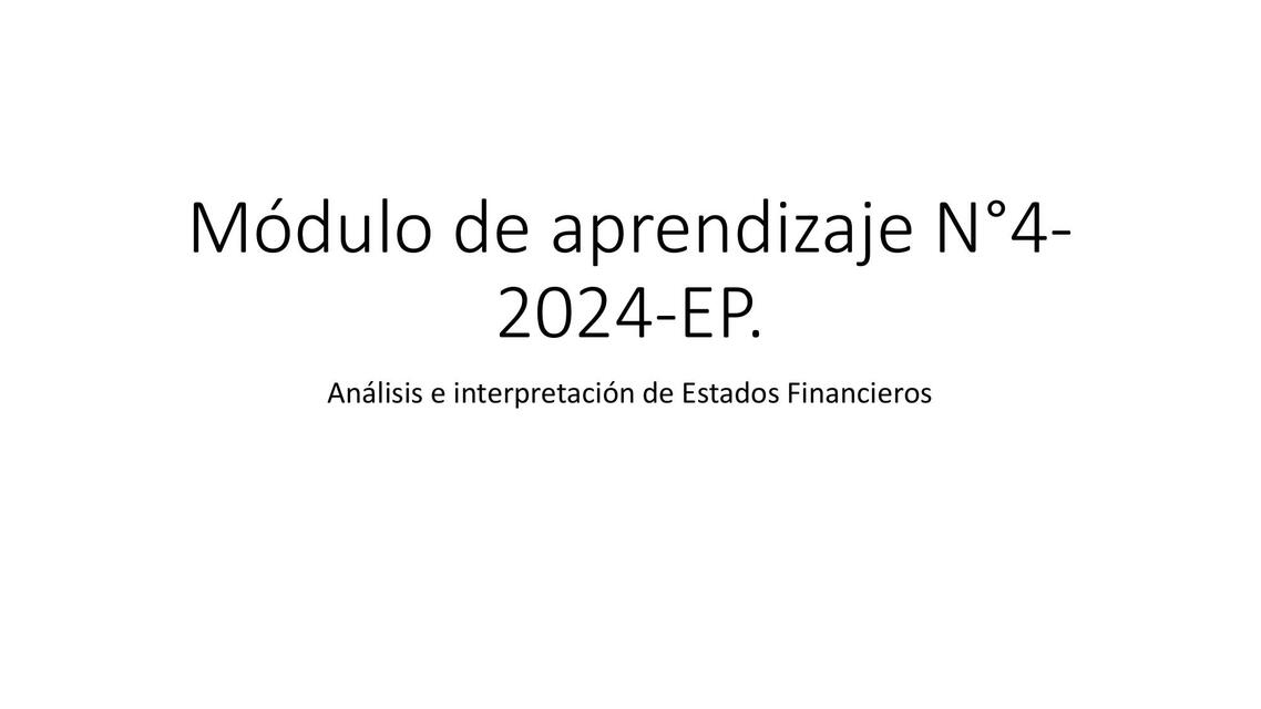 Módulo 4 Análisis e Interpretación de Estados Fina