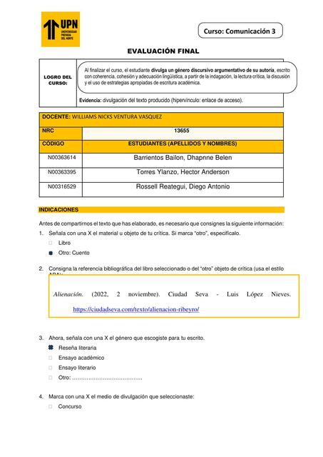 Evaluación Final Com3 1 docx falta link del blog