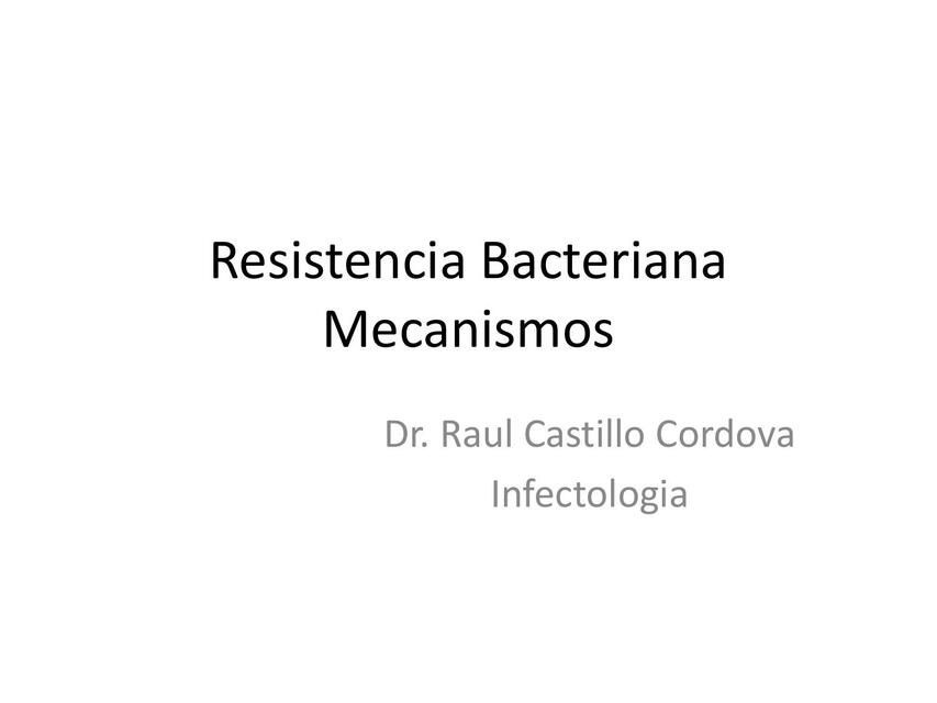 Mecanismos de resistencia bacteriana