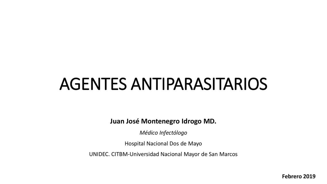 Terapia antiparasitaria