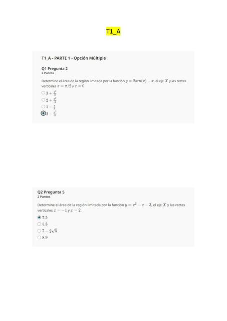 T1 A CALCULO 2