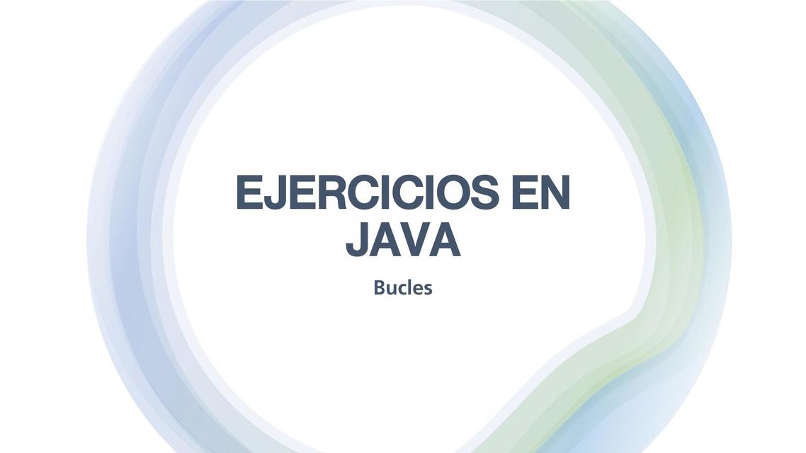 Ejercicios en java