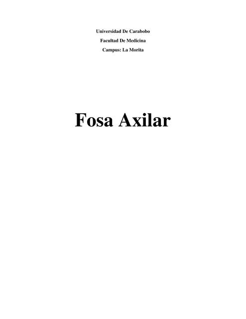 Fosa axilar