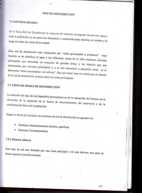 TEMA 7: RED DE DISTRIBUCION TEORIA Y EJEMPLO