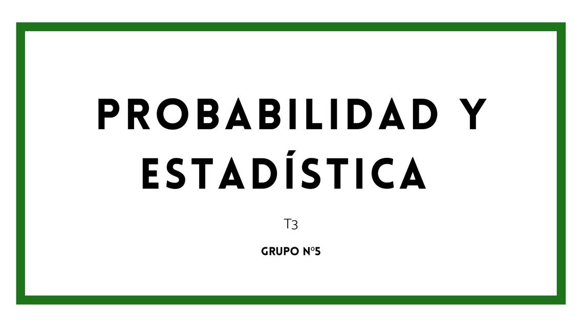 Probabilidad y estadística